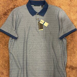 Perry Ellis Men’s Polo Shirt – Blue,  Size XL